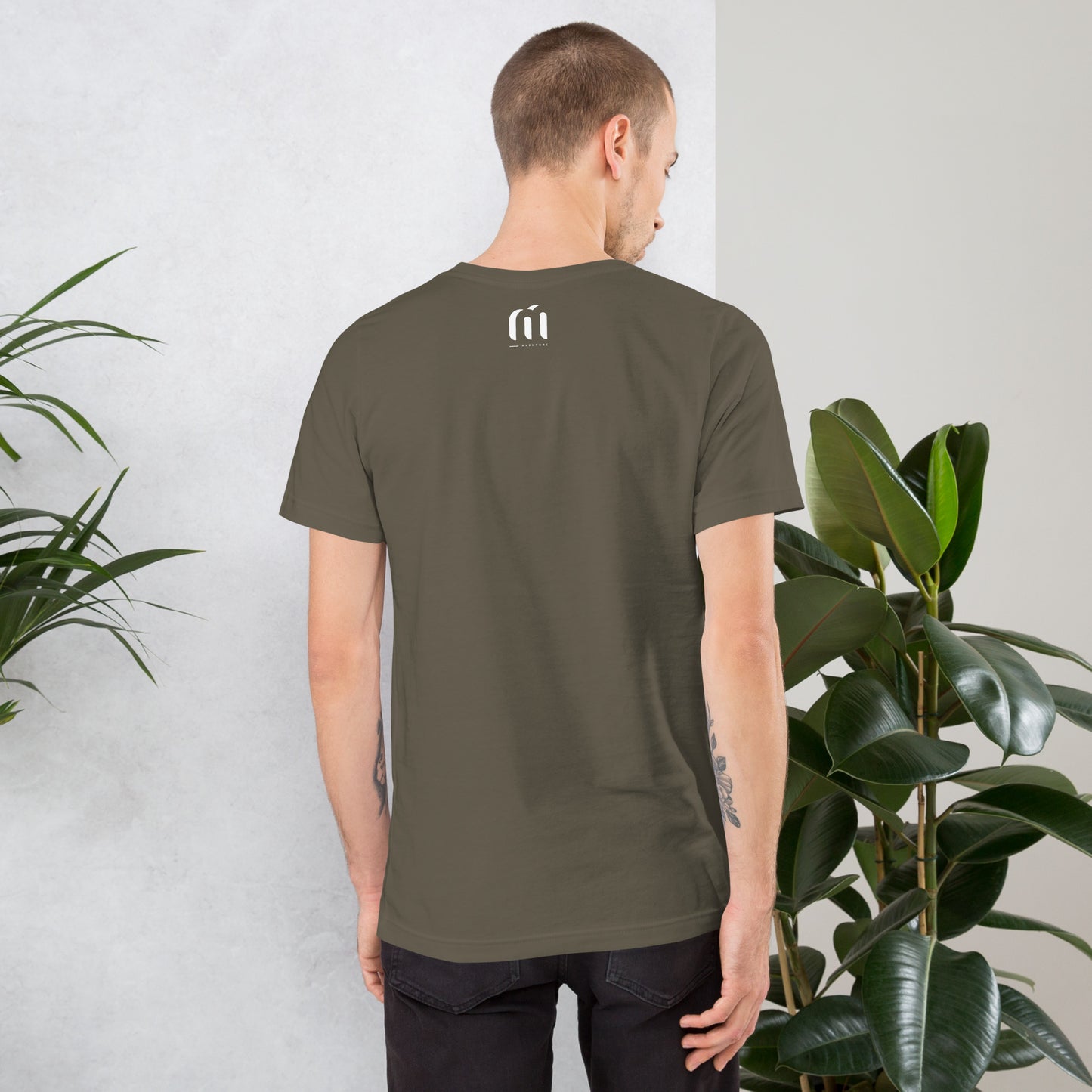 Unisex Tee • Khaki/Steel • Embroidered