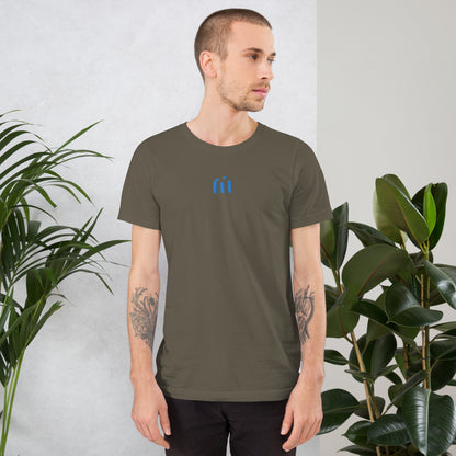 Unisex Tee • Khaki/Steel • Embroidered