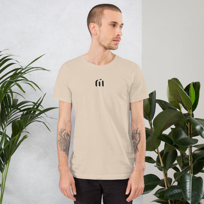 Unisex Tee • Cream/Black • Embroidered